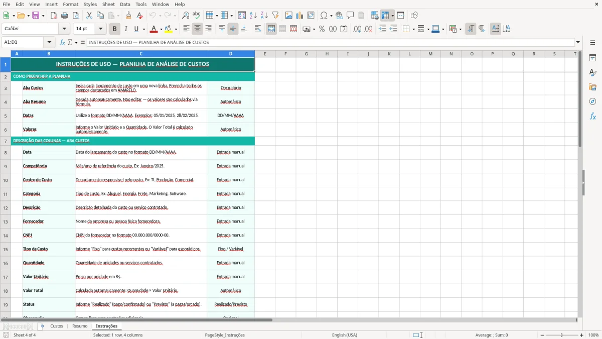 Captura de tela 3: Aba _PieData - Planilha Excel planilha de análise de custos excel