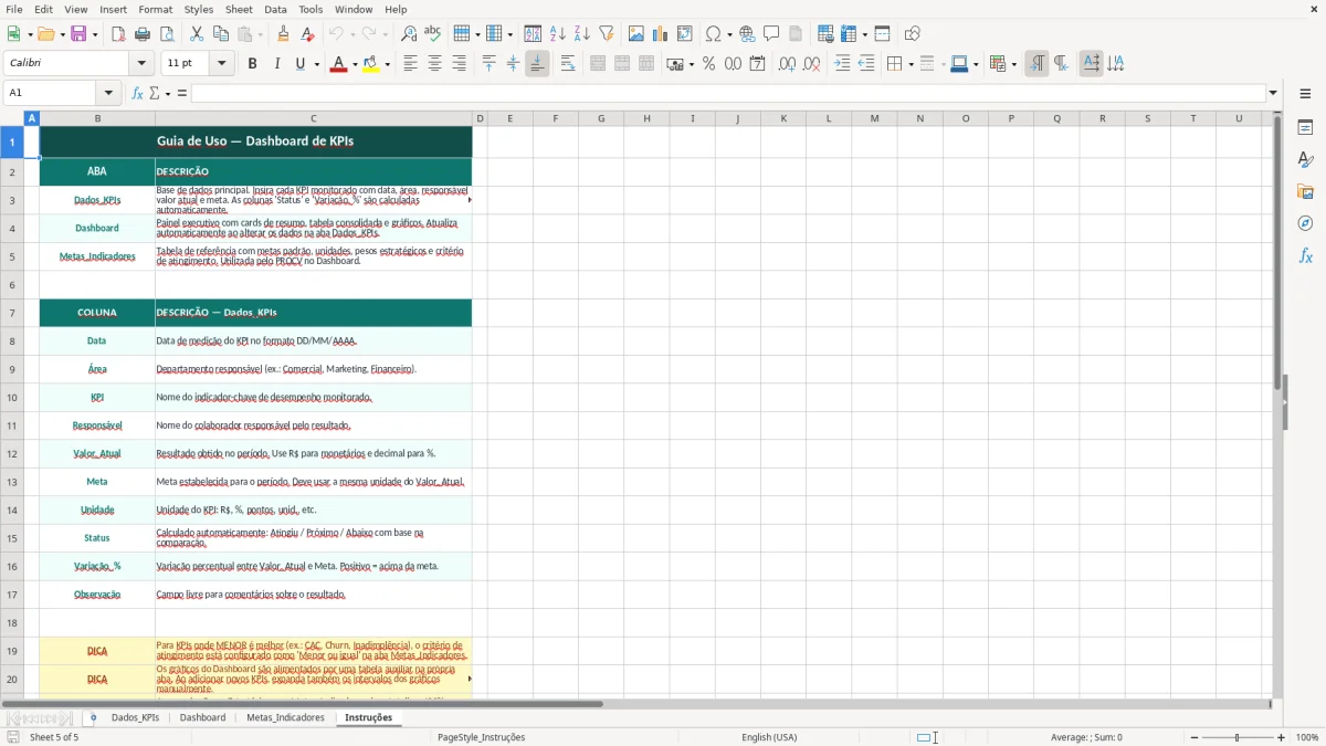 Captura de tela 4: Aba _ChartHelper - Planilha Excel planilha de dashboard de KPIs excel
